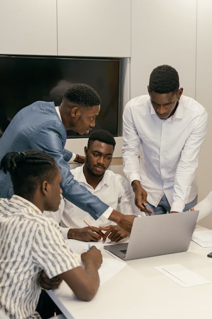Team collaborating on business strategy